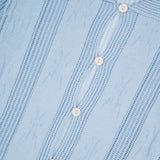 Womens Translucent Doily Top, Light Blue