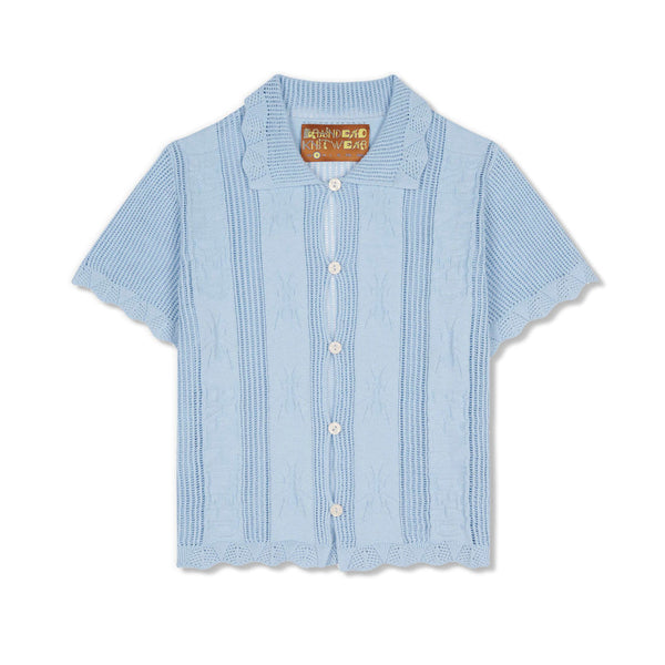 Brain Dead Womens Translucent Doily Top, Light Blue