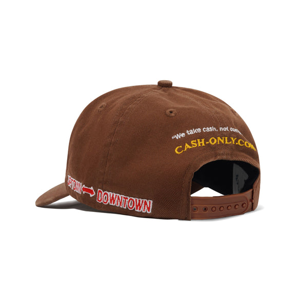 Cash Only Transport 5 Panel Cap, Brown