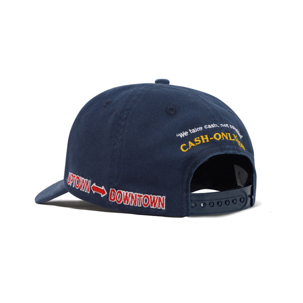 Cash Only Transport 5 Panel Cap, Navy