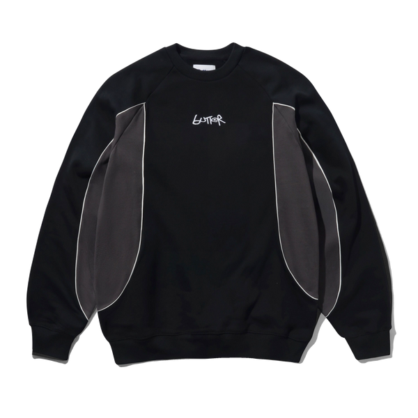 Butter Goods Tread Crewneck, Black / Charcoal
