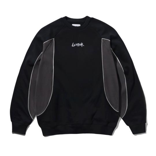 Tread Crewneck, Black / Charcoal