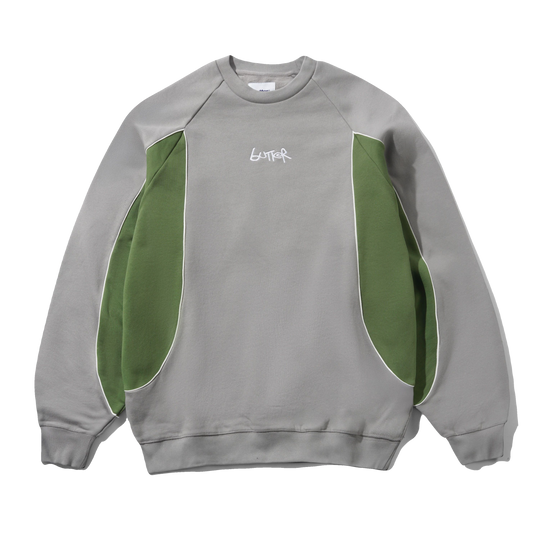 Tread Crewneck, Concrete / Moss