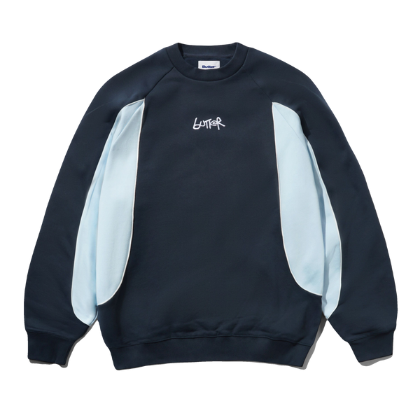 Butter Goods Tread Crewneck, Navy / Sky