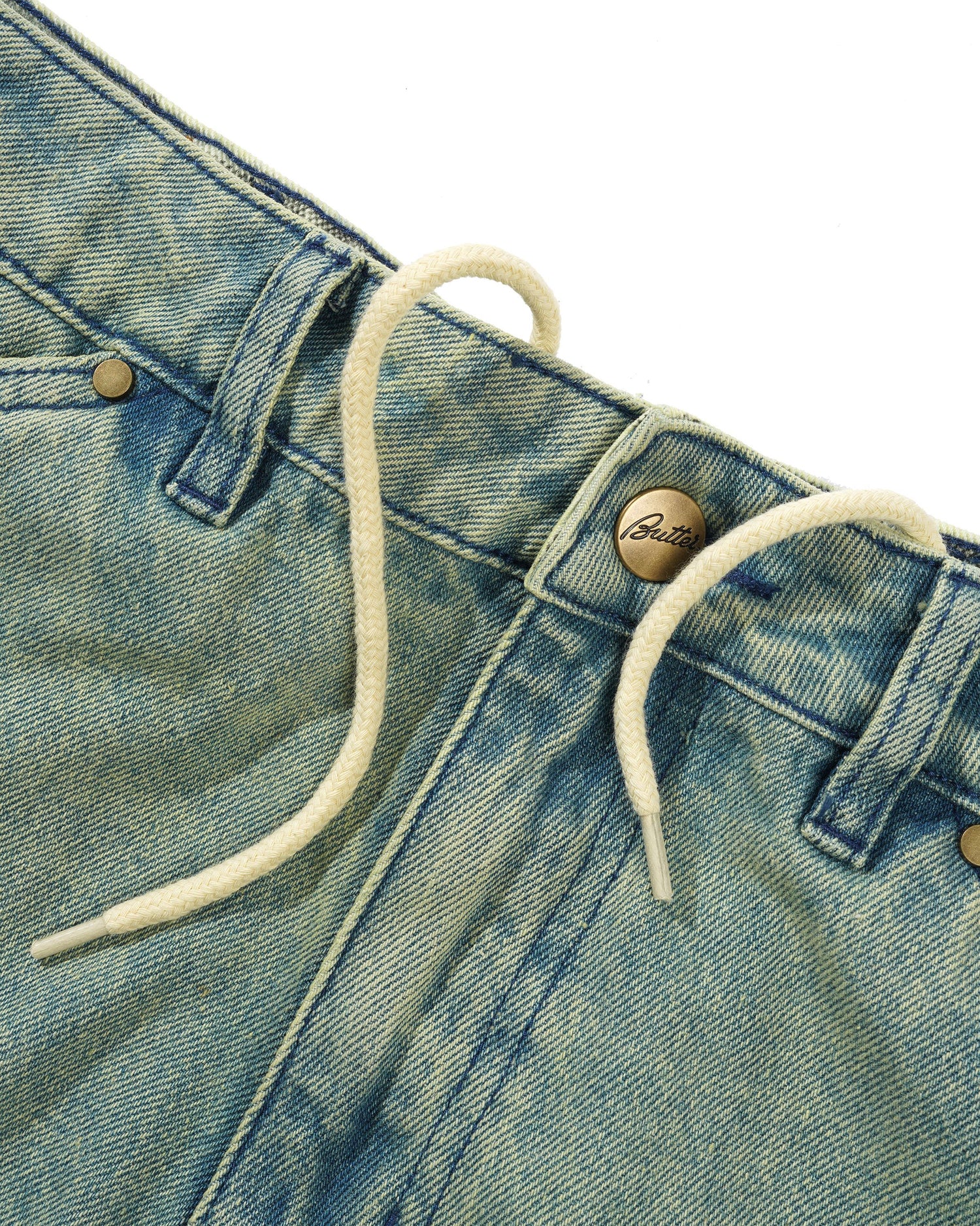 Trim Denim Shorts, Sunfade Blue