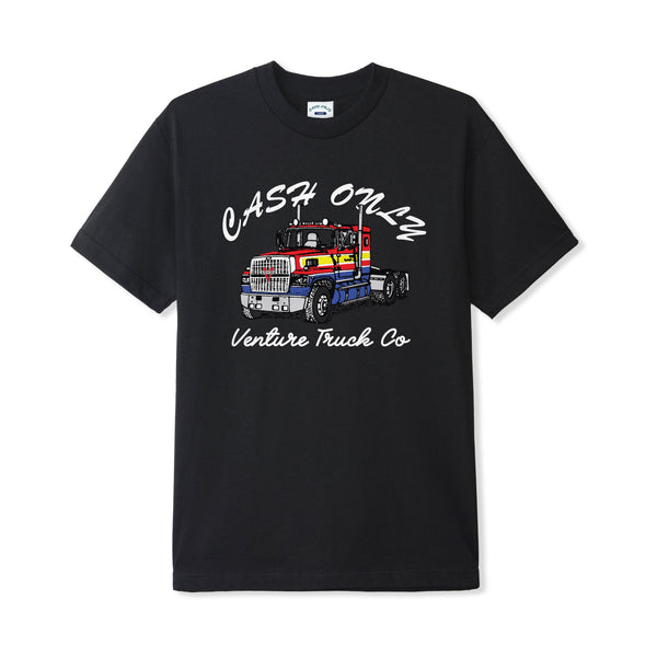 Cash Only Truck Tee, Black