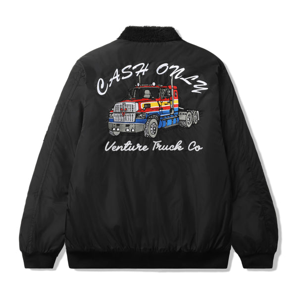 Cash Only Trucker Jacket, Black