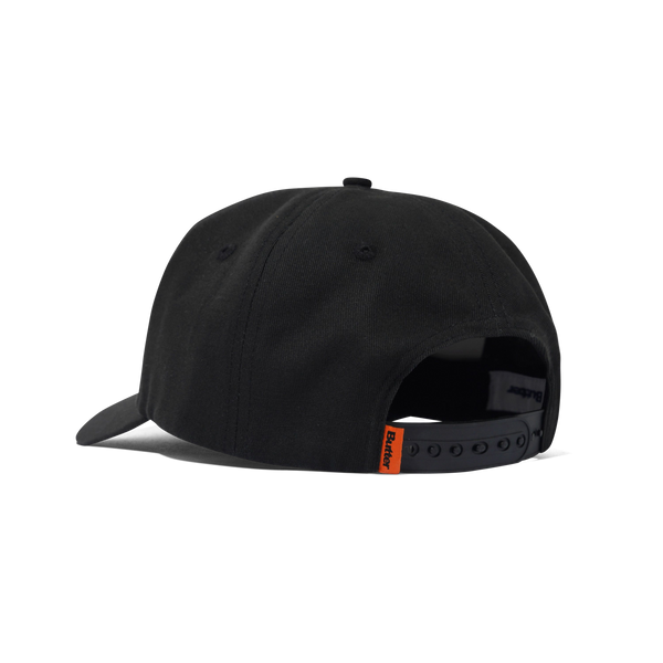 Butter Goods Trumpet 5 Panel Cap, Black