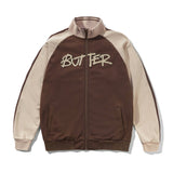 Tunnel Fleece Track Jacket, Chocolate / Beige