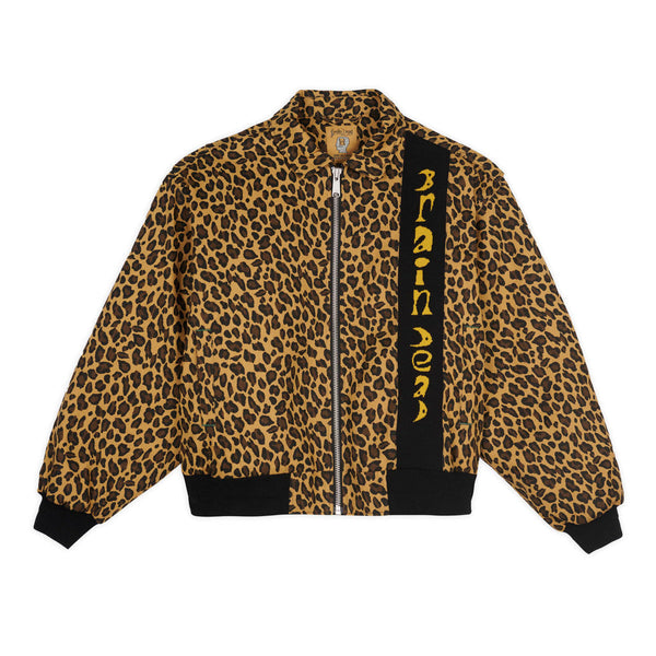 Brain Dead Twill Flight Jacket, Leopard