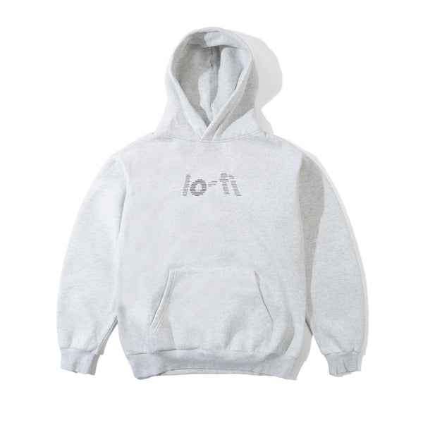 Lo-Fi Type Logo Pullover Hood, Ash