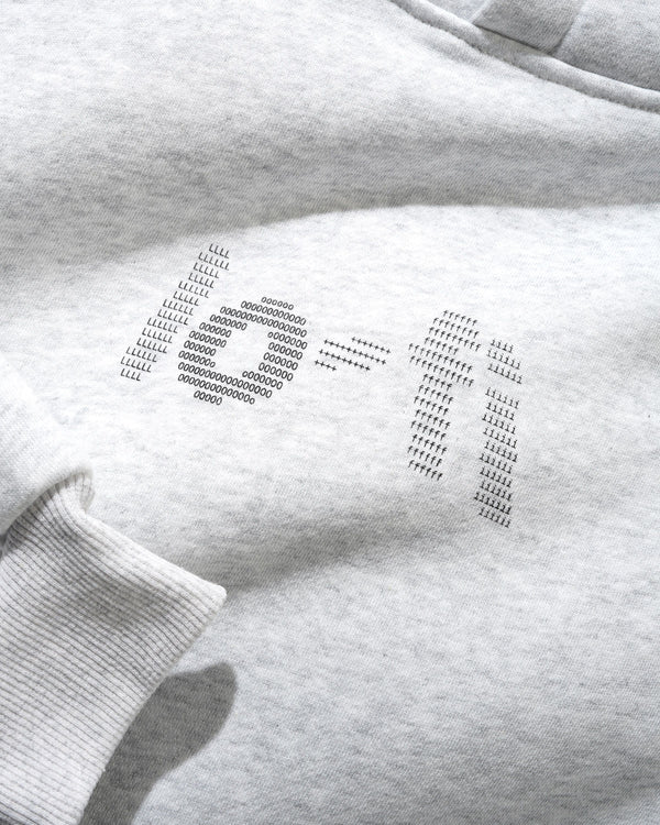 Lo-Fi Type Logo Pullover Hood, Ash