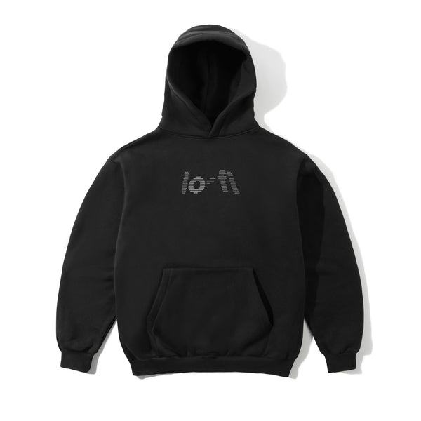 Lo-Fi Type Logo Pullover Hood, Black