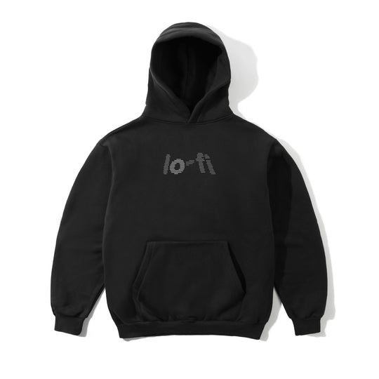Type Logo Pullover Hood, Black