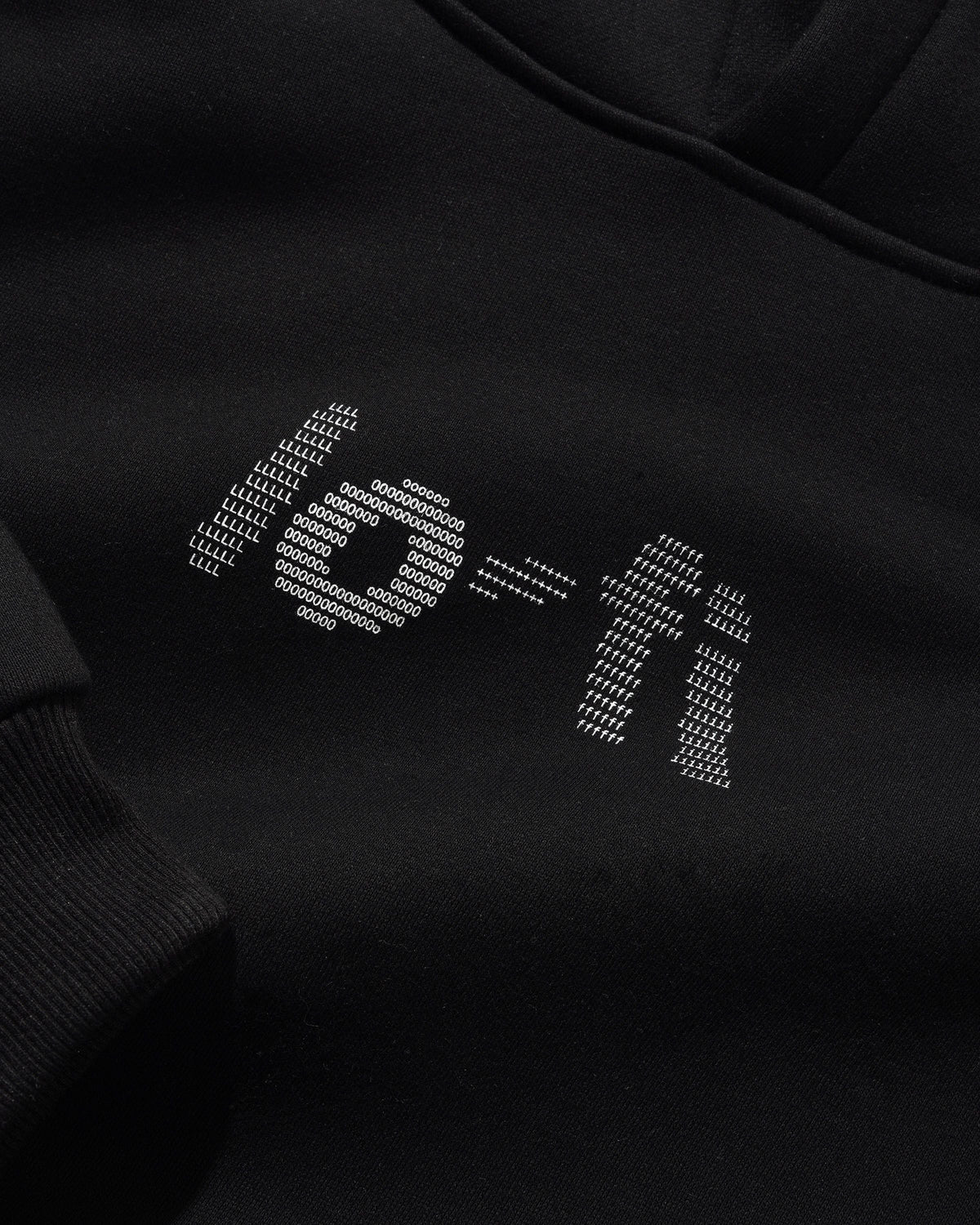 Type Logo Pullover Hood, Black
