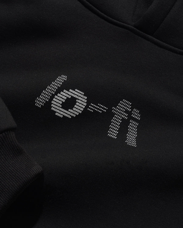 Lo-Fi Type Logo Pullover Hood, Black