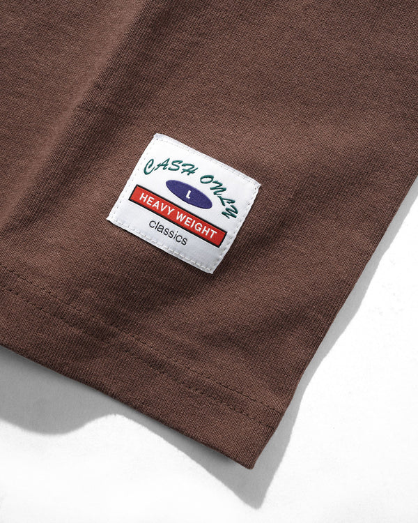 Cash Only Ultra Heavy Weight Basic Tee, Chocolate