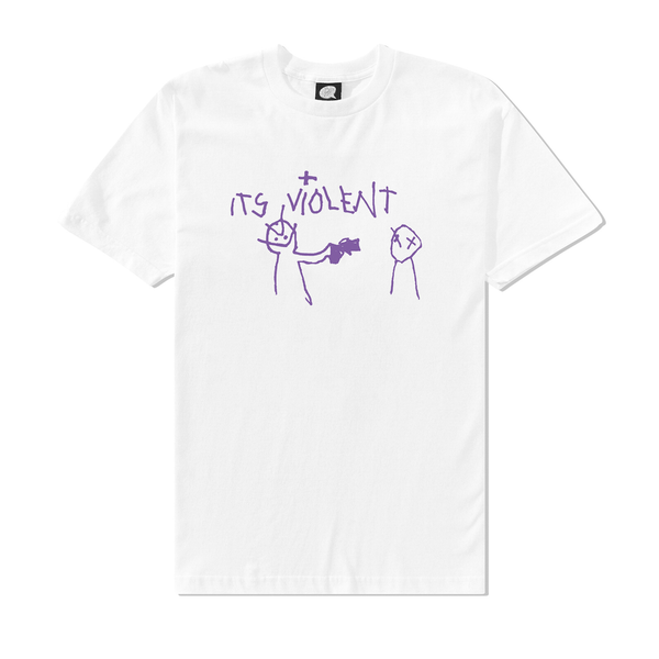 Violet It's Violent Tee, White