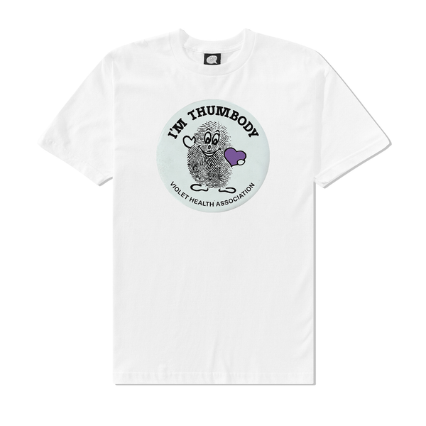 Violet I'm Thumbody Violet Health Association Tee, White