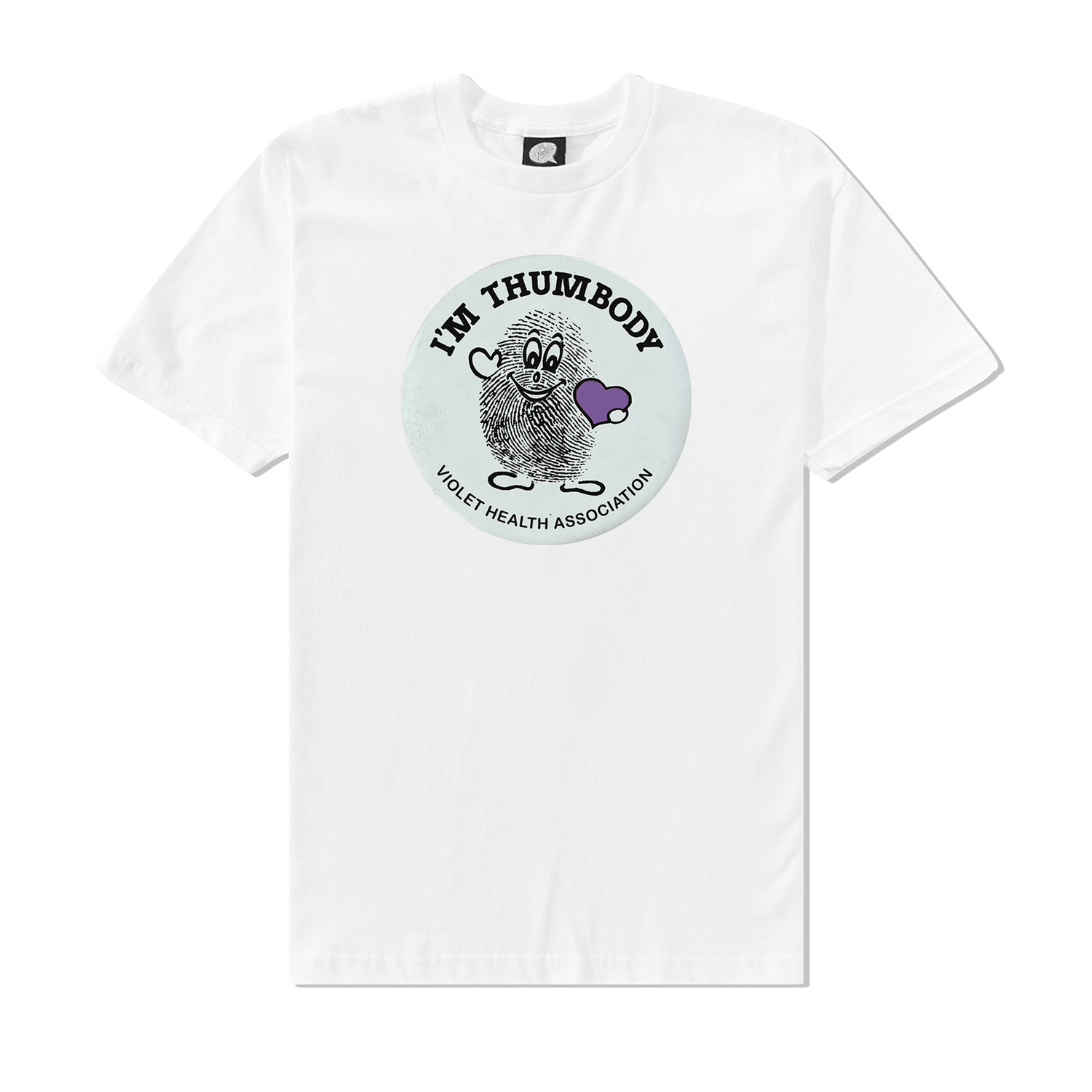 I'm Thumbody Violet Health Association Tee, White