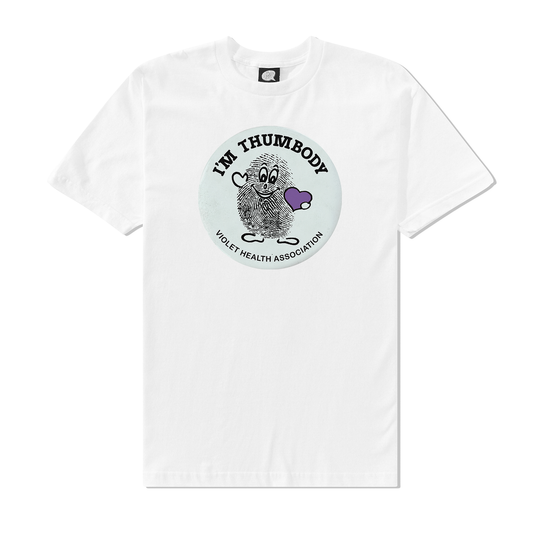 I'm Thumbody Violet Health Association Tee, White