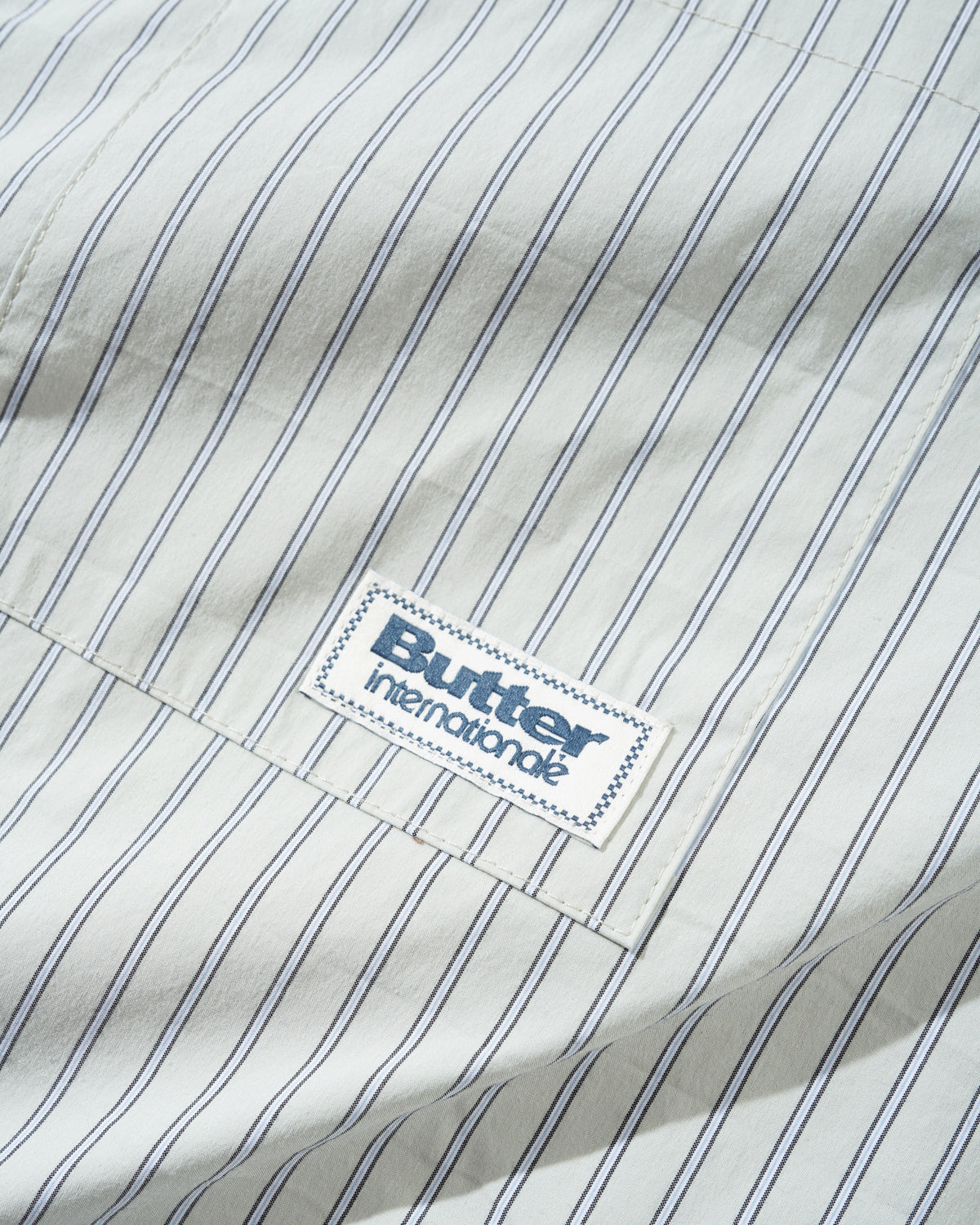 Vertical Stripe S/S Shirt, Dull Mint
