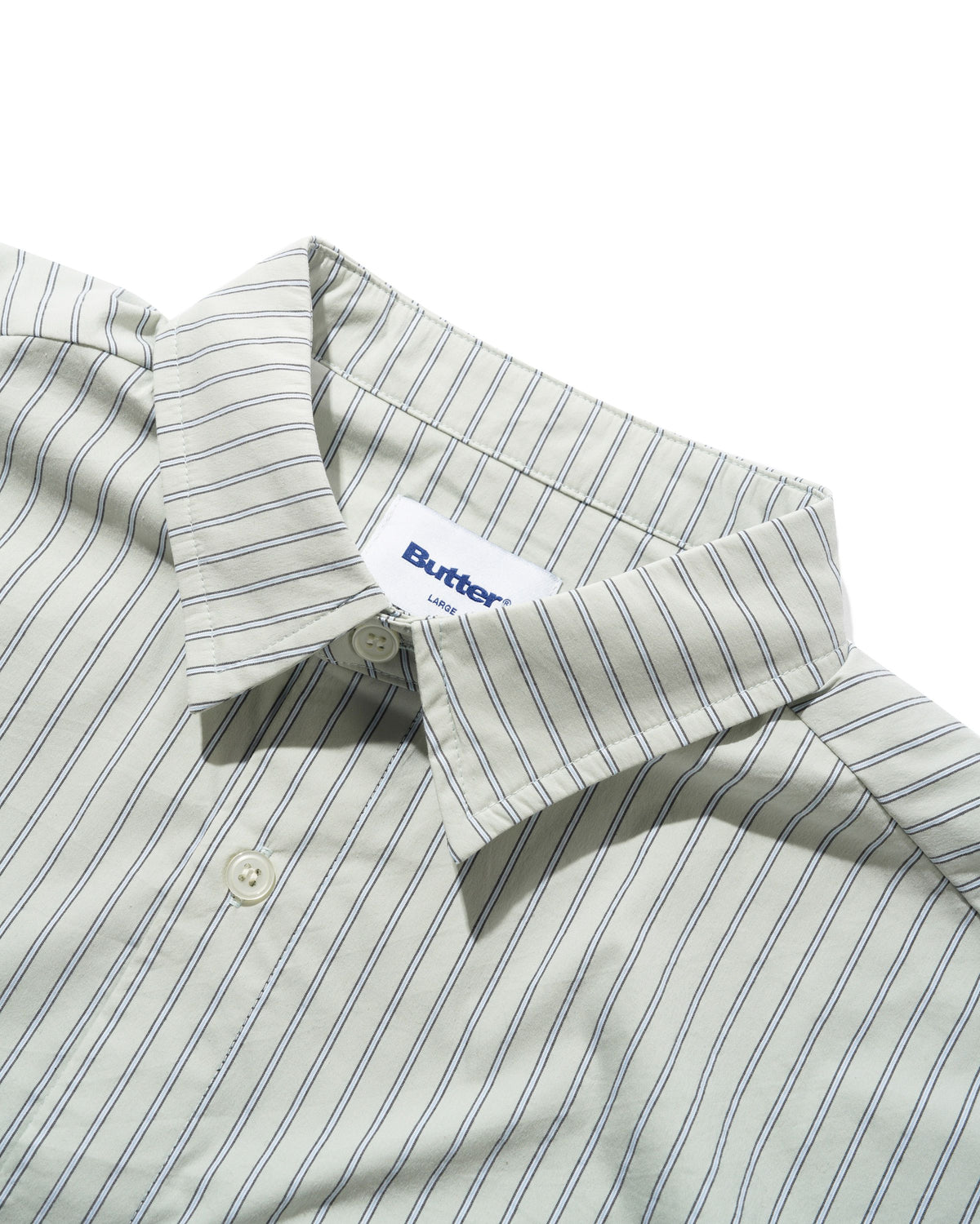 Vertical Stripe S/S Shirt, Dull Mint