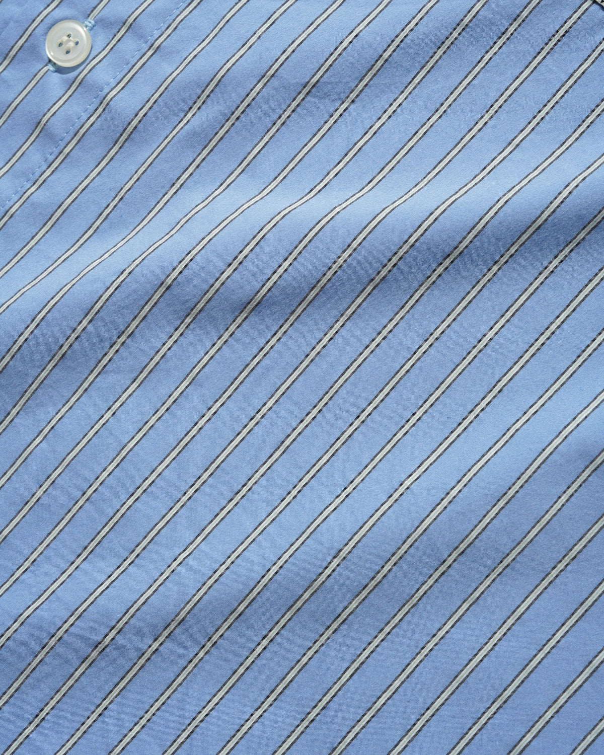 Vertical Stripe S/S Shirt, Sky Blue