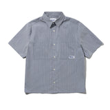 Vertical Stripe S/S Shirt, Stone Blue