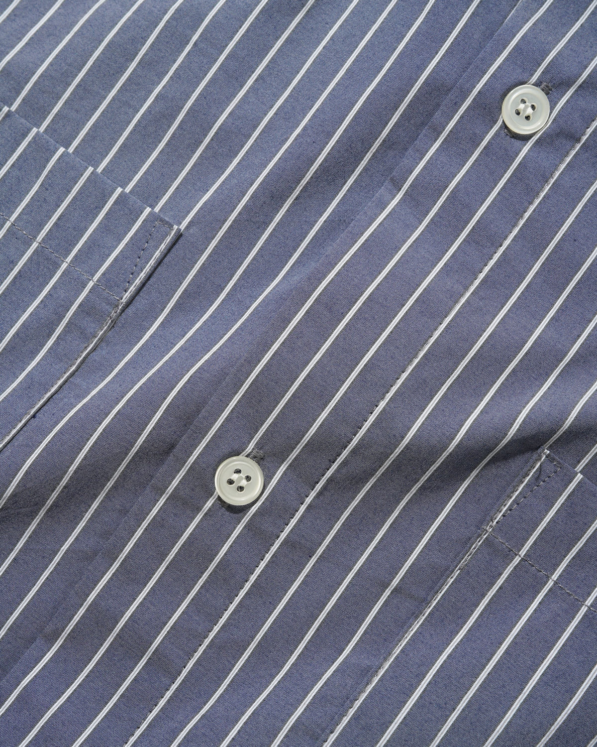 Vertical Stripe S/S Shirt, Stone Blue