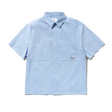 Vertical Stripe S/S Shirt, Sky Blue