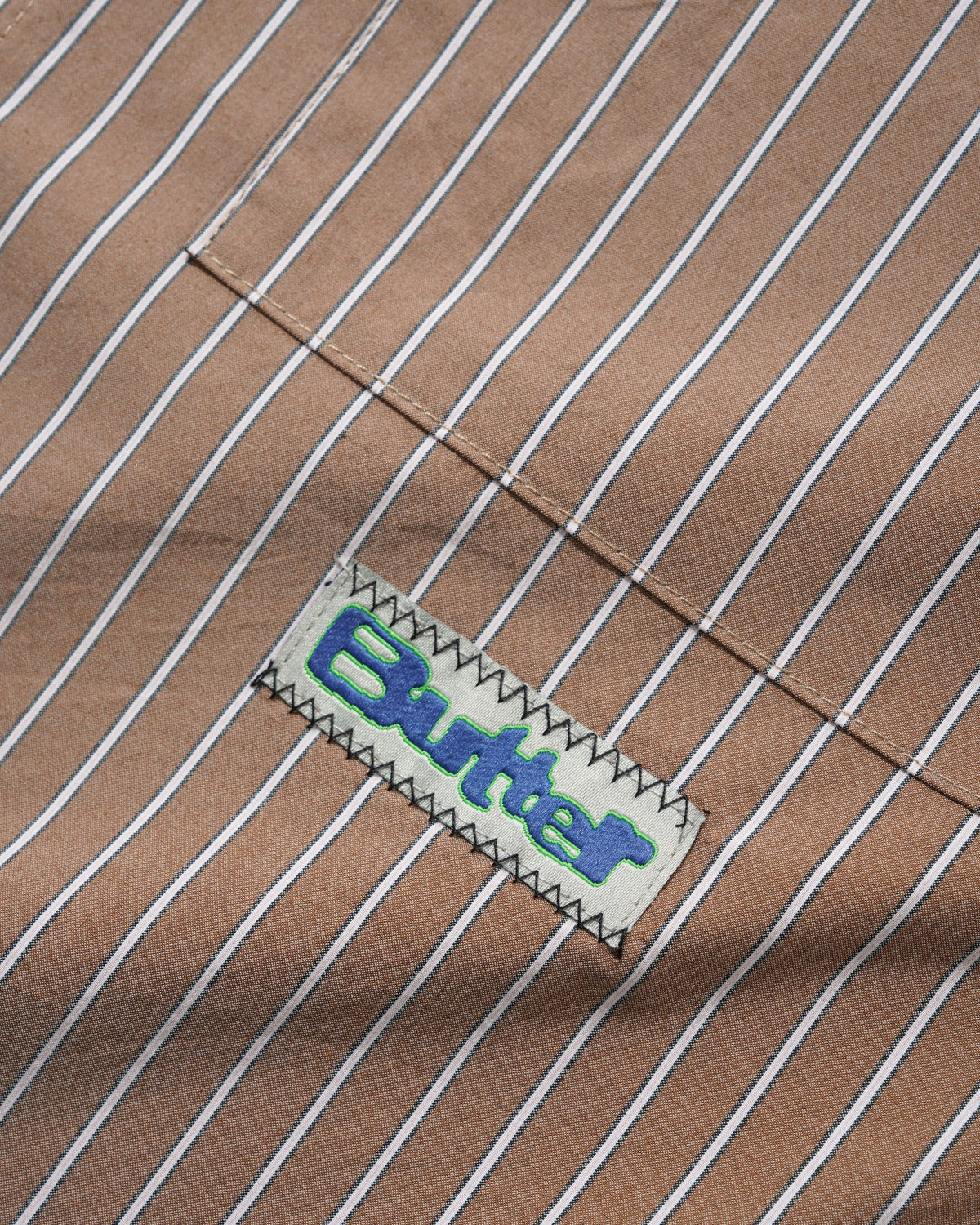 Vertical Stripe S/S Shirt, Tobacco