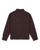 Waffle Button Front Shirt, Chocolate
