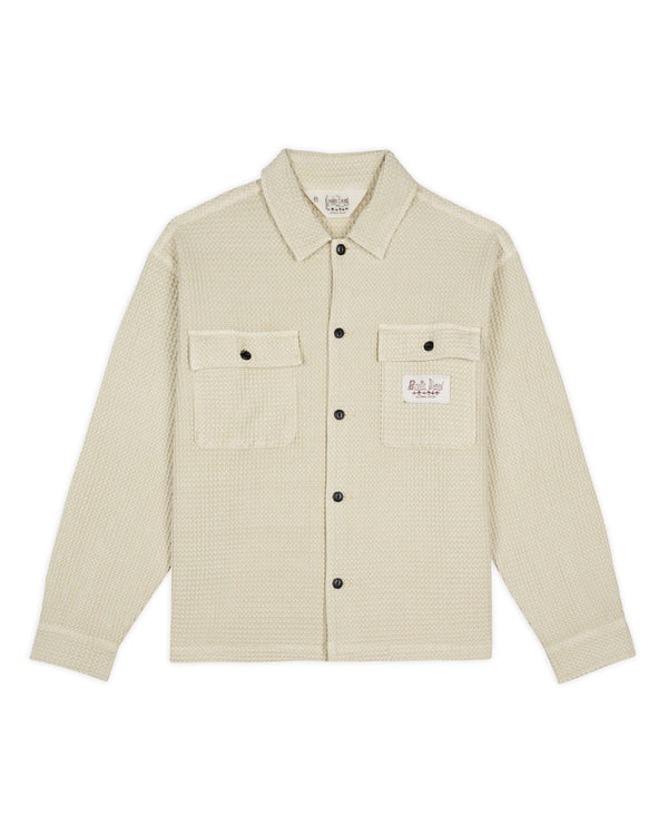 Brain Dead Waffle Button Front Shirt, Tan