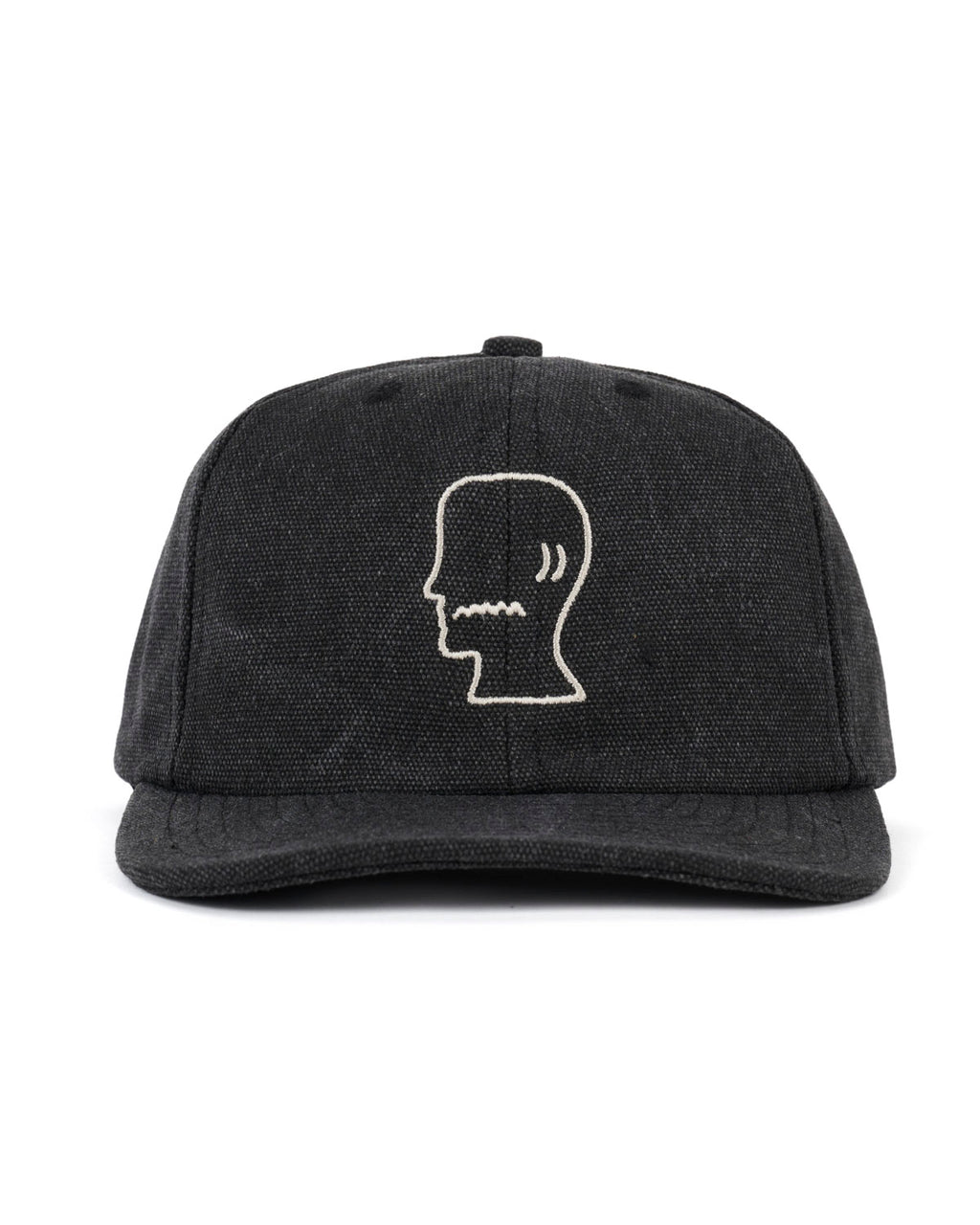 Washed Twill Logohead Hat, Black