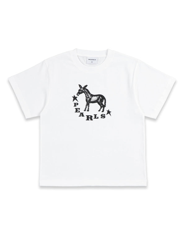 Pearls Skateboards Western Tee, White