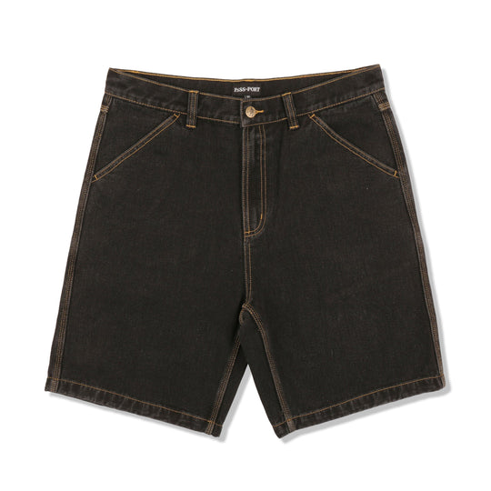 Workers Club Denim Short, Washed Black