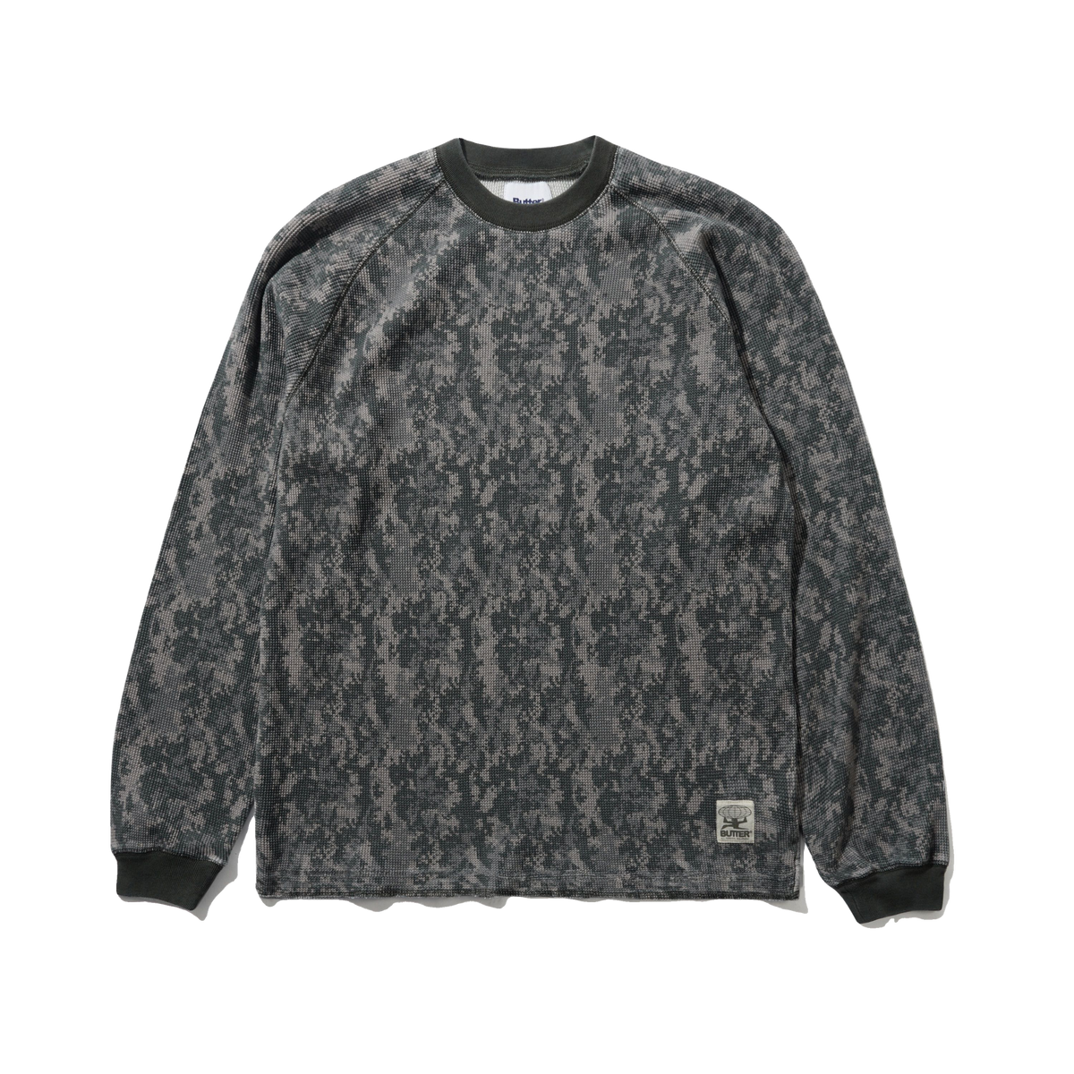 Waffle L/S Top, Digital Camo