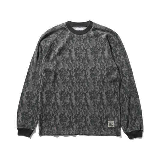 Waffle L/S Top, Digital Camo