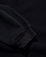 Waffle L/S Top, Washed Black