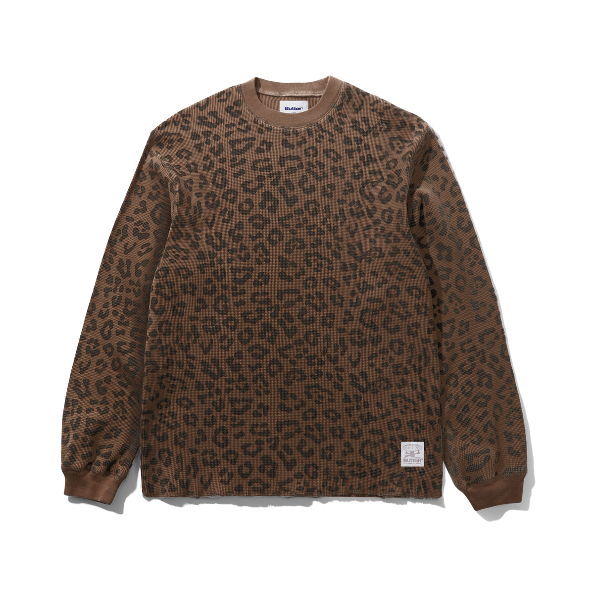 Waffle L/S Top, Leopard