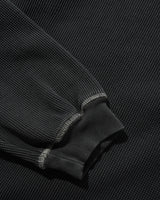Waffle L/S Top, Washed Black
