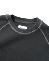 Waffle L/S Top, Washed Black