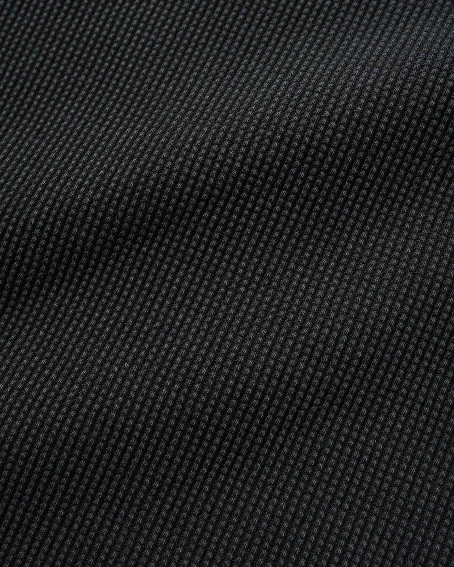 Waffle L/S Top, Washed Black