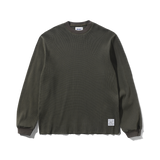 Waffle L/S Top, Washed Dark Grey
