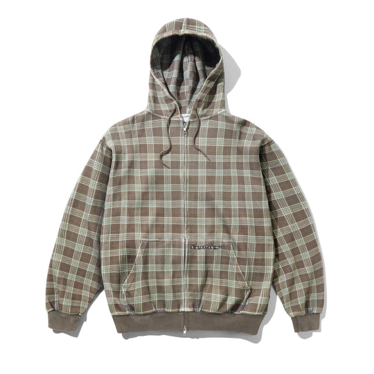 Waffle Zip-Thru Hood, Plaid