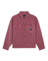 Waffle Button Front Shirt, Berry