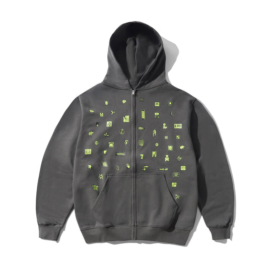 Want It Zip-Thru Hood, Charcoal