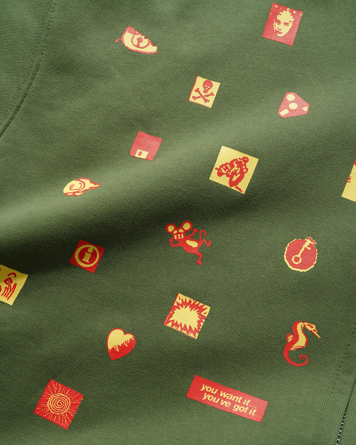 Want It Zip-Thru Hood, Moss