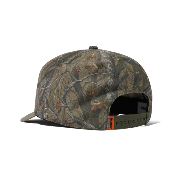 Butter Goods Warped 5 Panel Cap, Forest Camo